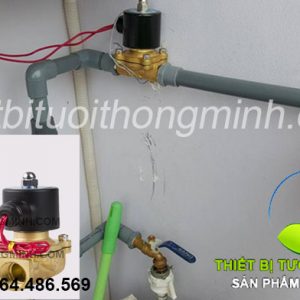 Bộ hẹn giờ tưới cây điều khiển van điện từ tự động(hẹn giờ + van điện từ)