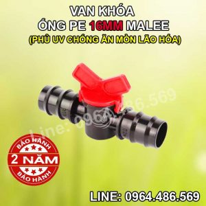 Van khóa ống 16mm pe Florain