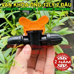 Van khóa nối 2 đầu ống 12mm Florain