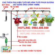 bộ hệ thống tưới phun sương tưới lan, rau