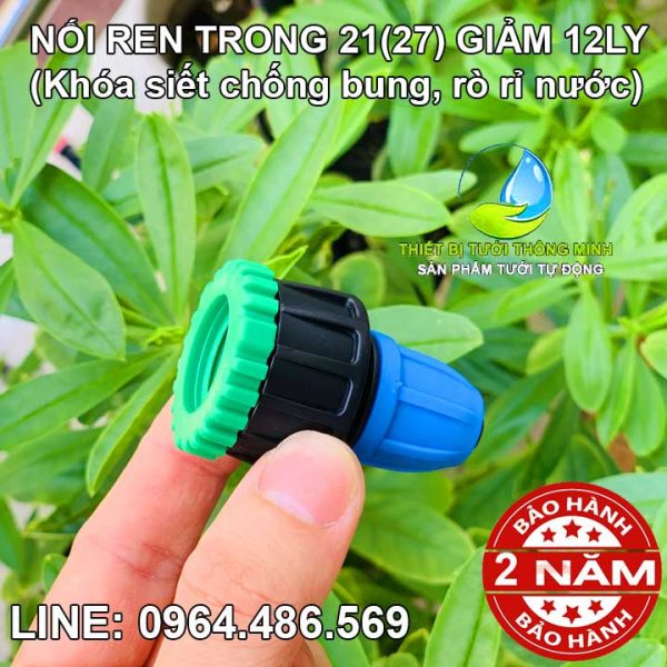 Bộ đầu nối ren trong 21mm 27ly sang đầu nối ống 12mm Florain