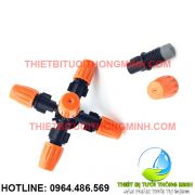 Béc phun sương 5 đầu cam họng 6mm điều chỉnh được (nhập khẩu úc loại tốt)