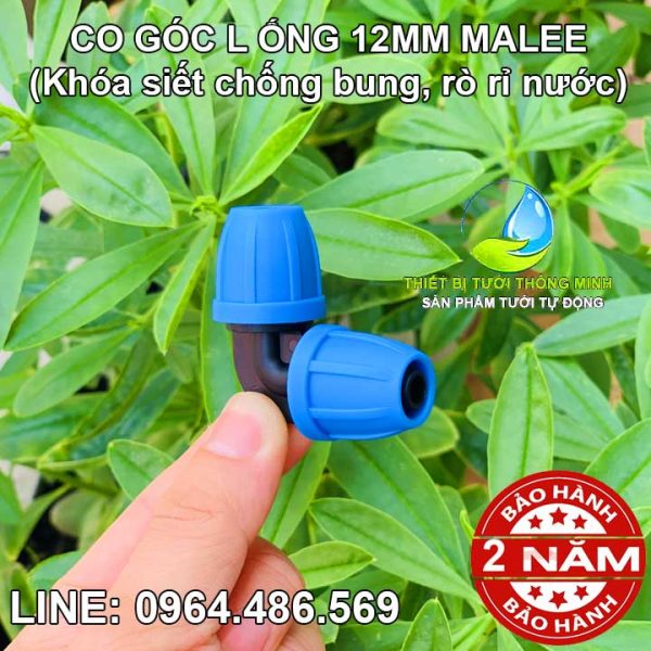 Co L nối 2 đầu ống 12mm Malee