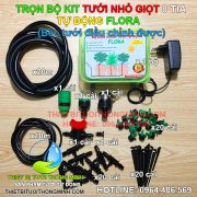 Bộ KIT tưới nhỏ giọt 8 tia tự động FLORA (béc điều chỉnh được)