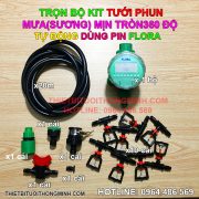 Bộ KIT tự động dùng pin béc phun mưa(sương) 360 độ FLORA