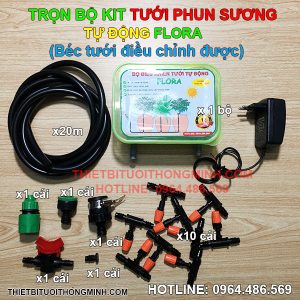 Bộ KIT tưới phun sương 1 hướng tự động FLORA (béc điều chỉnh được)