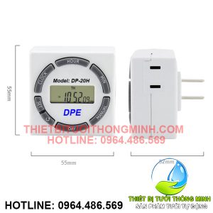 Ổ cắm hẹn giờ vuông DPE DP-20H (20 chương trình, 220VAC)