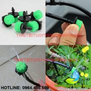 Trọn bộ tự động 20 đầu tưới gốc 8 tia dùng pin FLORA