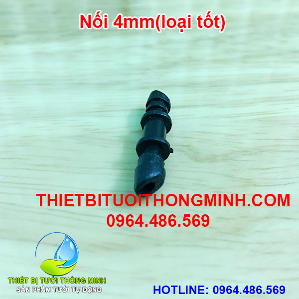 Nối 4mm gắn 2 đầu ống mềm 4mm (loại tốt)