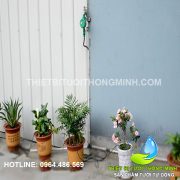 Trọn bộ tự động 20 đầu tưới gốc 8 tia dùng pin FLORA