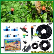 Bộ kit tưới gốc cây tự động dùng điện Florain 20 đầu phun nước 8 tia