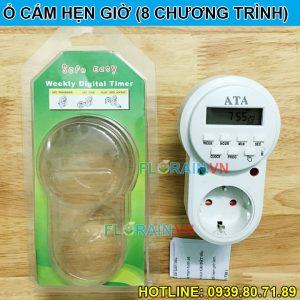 Ổ cắm điện hẹn giờ điện tử 8 chương trình tưới theo giây(phút, giờ)