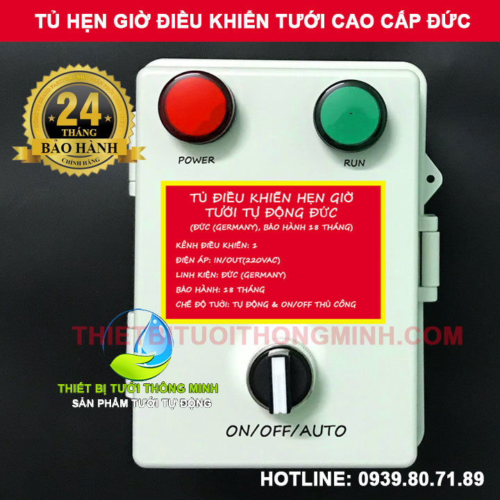 Tủ hẹn giờ điều khiển tưới tự động cao cấp Đức 1 kênh TĐ-1KĐ