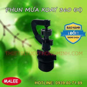 Béc tưới phun mưa xoay tròn 360 độ Malee SR-360A