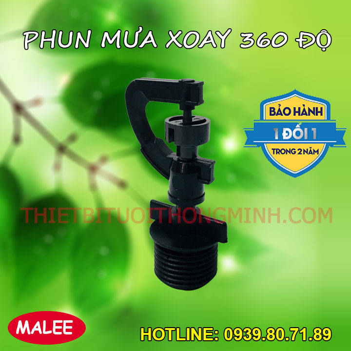 Béc tưới phun mưa xoay tròn 360 độ Malee SR-360A