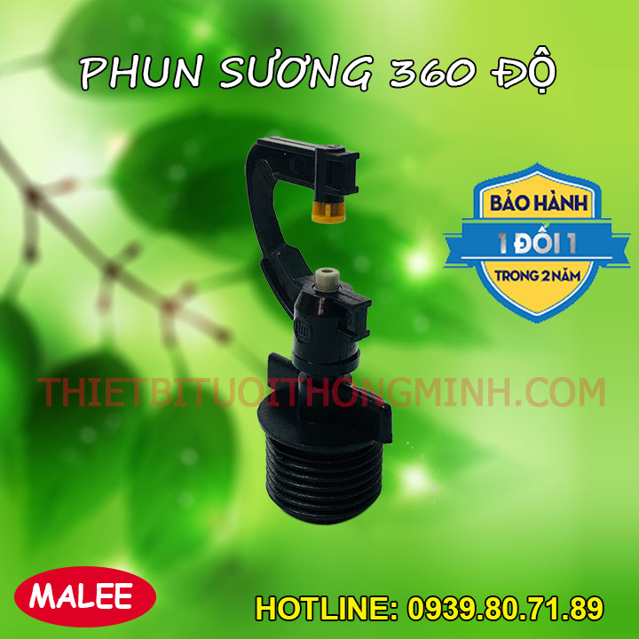 Đầu tưới phun sương 360 độ Malee Mist-360A tưới hoa lan rau cây cảnh