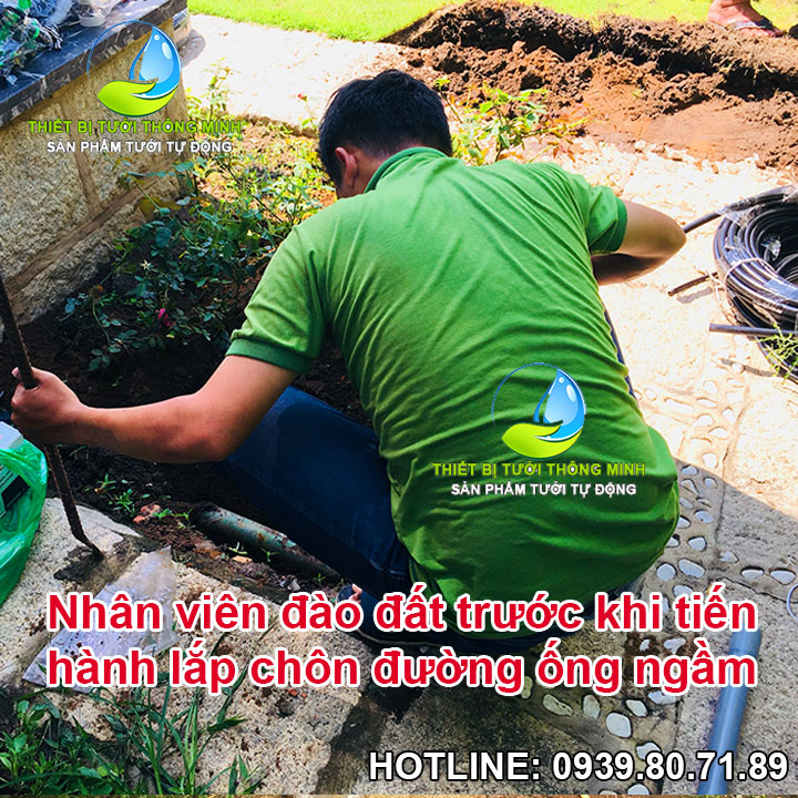 lắp đặt tưới tự động biệt thự sân vườn tphcm