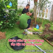 lắp đặt tưới tự động biệt thự sân vườn tphcm