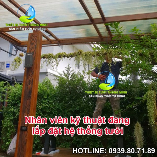 lắp đặt tưới tự động biệt thự sân vườn tphcm