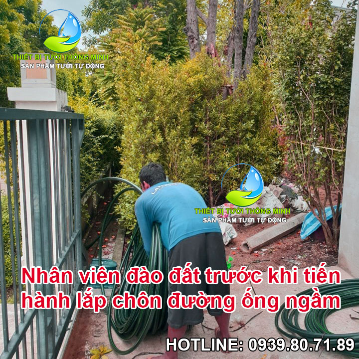 lắp đặt tưới tự động biệt thự sân vườn tphcm