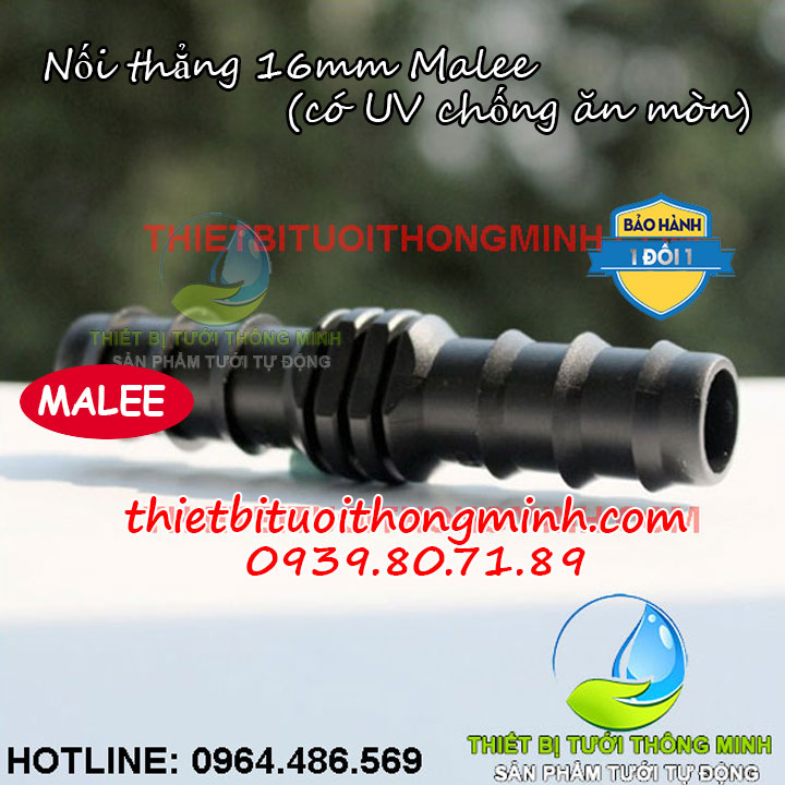 Nối thẳng ống 16mm pe Malee