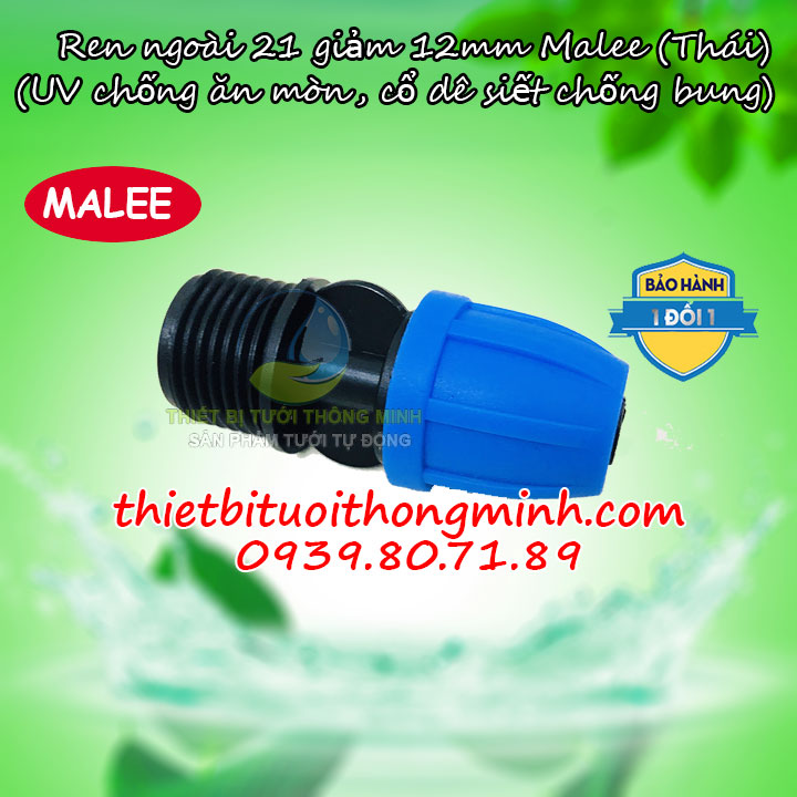 Đầu giảm ren ngoài 21mm xuống 12mm Florain