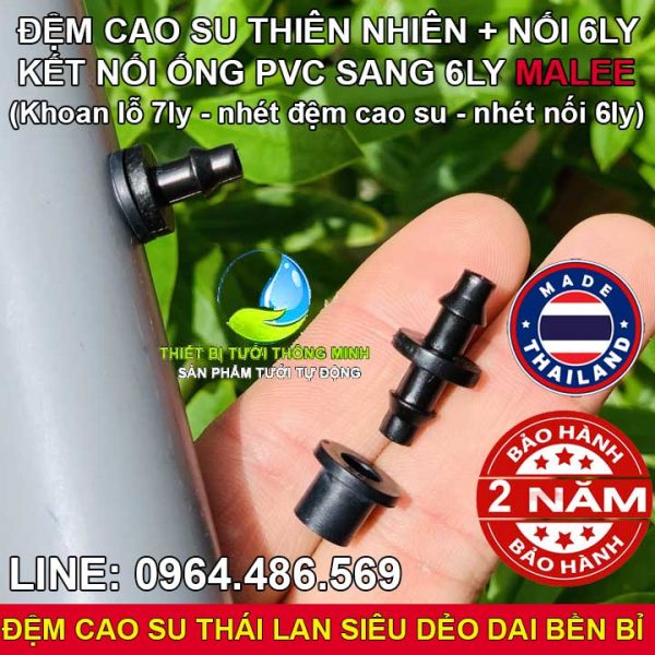 Miếng đệm kết nối ống cứng pvc ống 6mm gắn béc tưới Florain