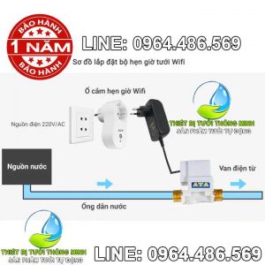 Bộ tưới cây tự động hẹn giờ van dùng điện 12VDC ATA TĐ-01