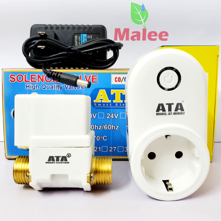 Bộ tưới cây từ xa bằng điện thoại wifi ATA van từ 12VDC TĐW-01