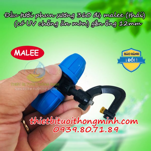 Đầu béc phun sương tròn đều 360 độ chân 12mm Malee thái lan