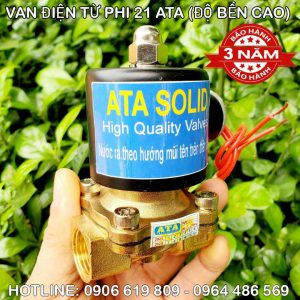 Van điện từ ata phi 21 đóng mở nước dùng điện 24v 220vac