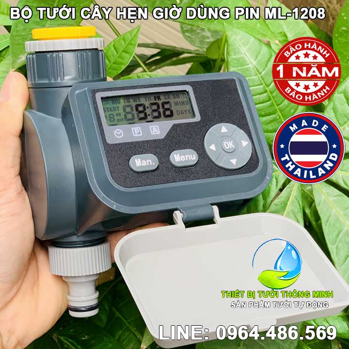 Máy hẹn giờ tưới cây bằng pin ML-1208