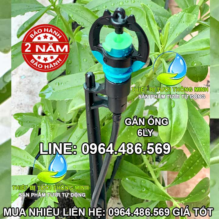 Đầu tưới gốc cây ăn trái bù áp bẻ cảnh kèm cây cắm Florain